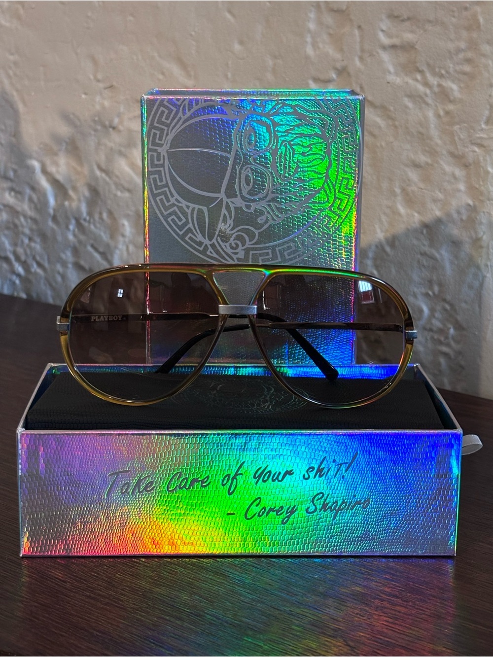 Rare Vintage Playboy 4576 Optyl Aviator Sunglasses - Excellent condition